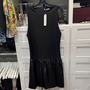 Alice + Olivia Ella Faux Leather Minidress